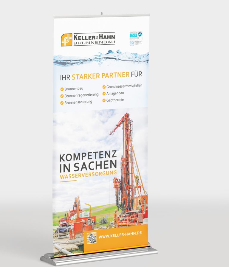 Messe-Rollup für Keller und Hahn