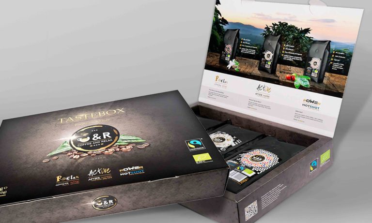 Gestaltung Kaffee-Box für CR - Coffee and Relax